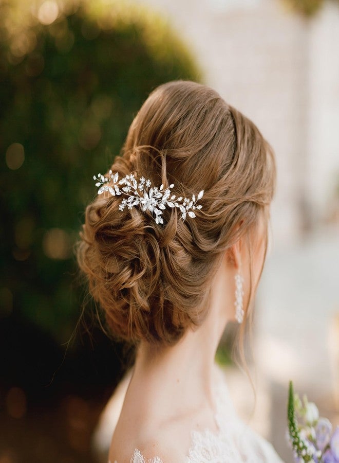 CYUXING 10Pcs Silver Crystal Rhinestone Bridal Hair Pins for Wedding, Wedding Rhinestone Hair Pieces Accessories Supplies for Women, Decorative Pins Decor Suitable for Brides & Bridesmaids - Image 5